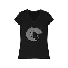 Load image into Gallery viewer, Straight Lines (Light) - Women's Jersey Short Sleeve V-Neck Tee