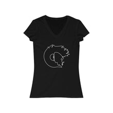 Load image into Gallery viewer, Minimalist (Light) - Women's Jersey Short Sleeve V-Neck Tee