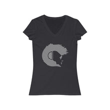 Load image into Gallery viewer, Straight Lines (Light) - Women's Jersey Short Sleeve V-Neck Tee