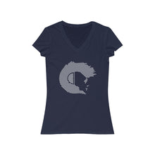 Load image into Gallery viewer, Straight Lines (Light) - Women's Jersey Short Sleeve V-Neck Tee