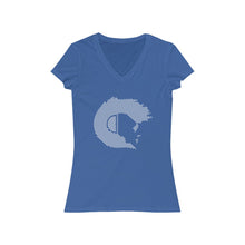 Load image into Gallery viewer, Straight Lines (Light) - Women's Jersey Short Sleeve V-Neck Tee