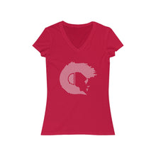 Load image into Gallery viewer, Straight Lines (Light) - Women's Jersey Short Sleeve V-Neck Tee