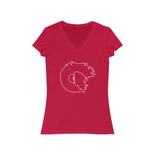 Load image into Gallery viewer, Minimalist (Light) - Women's Jersey Short Sleeve V-Neck Tee