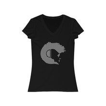 Load image into Gallery viewer, Straight Lines (Light) - Women&#39;s Jersey Short Sleeve V-Neck Tee
