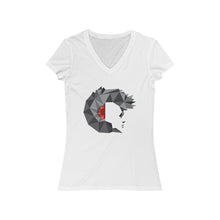 Load image into Gallery viewer, Metal Head - Women&#39;s Jersey Short Sleeve V-Neck Tee
